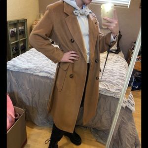 BooHoo Brushed Double Breasted Trench Coat